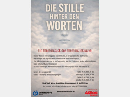 Theaterpremiere: "Die Stille hinter den Worten"