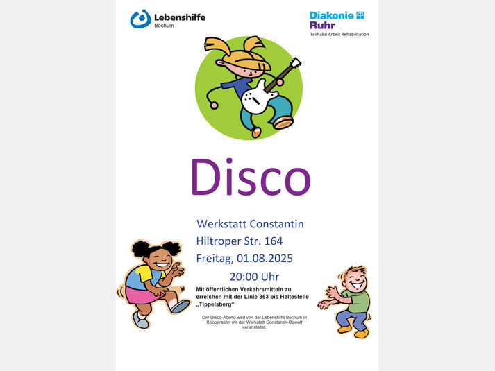 Wir laden herzlich zu unserem Disco-Abend ein!