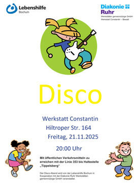 Wir laden herzlich zu unserem Disco-Abend im November ein!